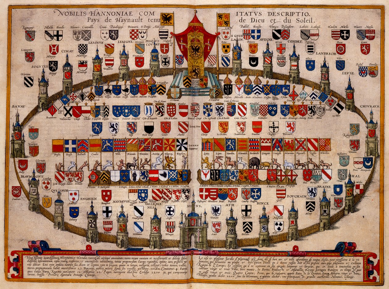 Schematische Ansicht der sozialen Zusammensetzung der Provinz Hainaut von French School