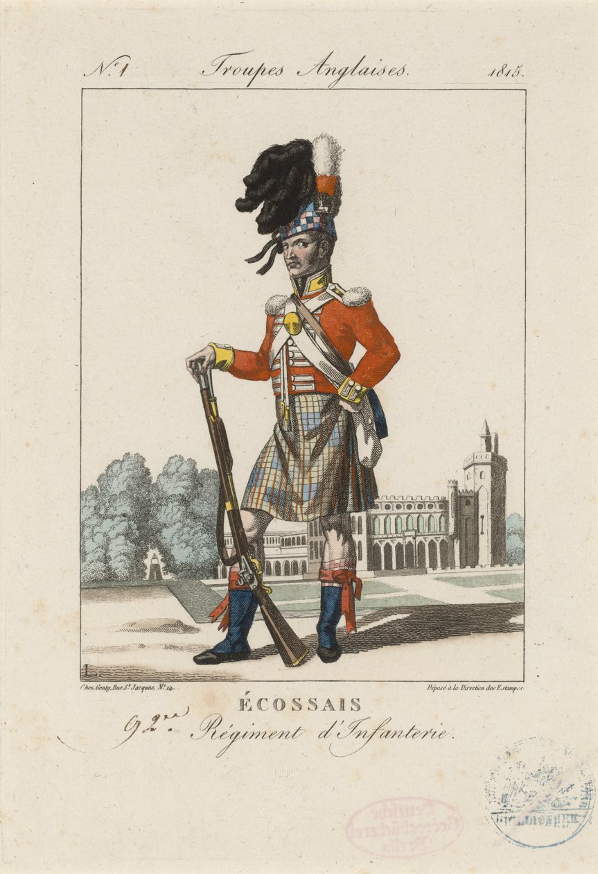 Schottisches 92. Infanterieregiment, ca. 1815 von French School