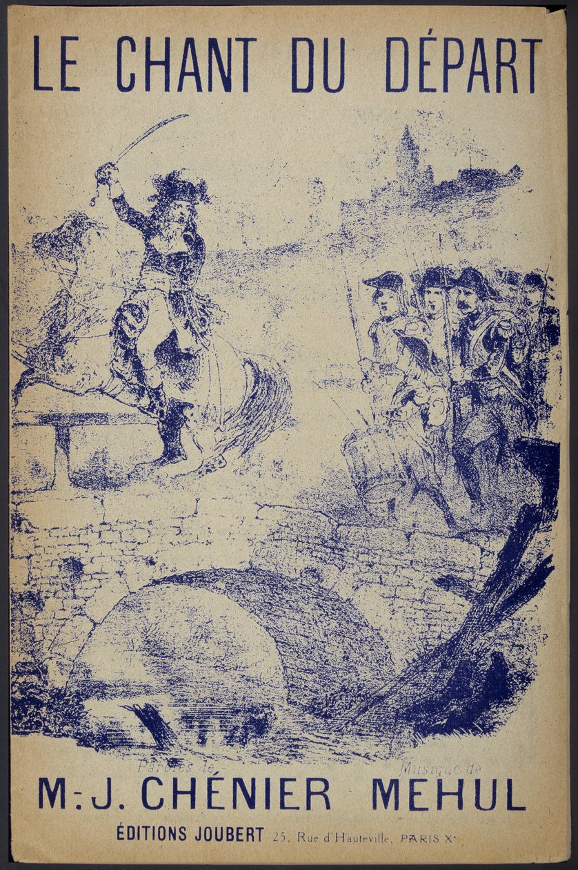 Notenblatt für „Le chant du départ“ Text von Chénier, Musik von Mehul von French School