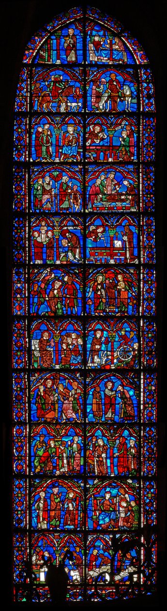 St. Cheron Fenster: Szenen aus dem Leben von French School