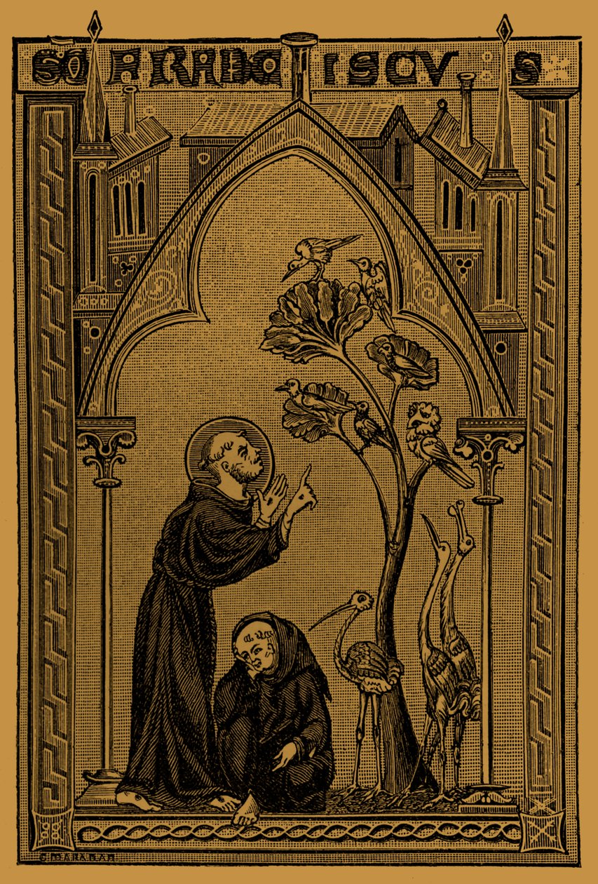 St. Franziskus von Assisi spricht zu den Vögeln von French School