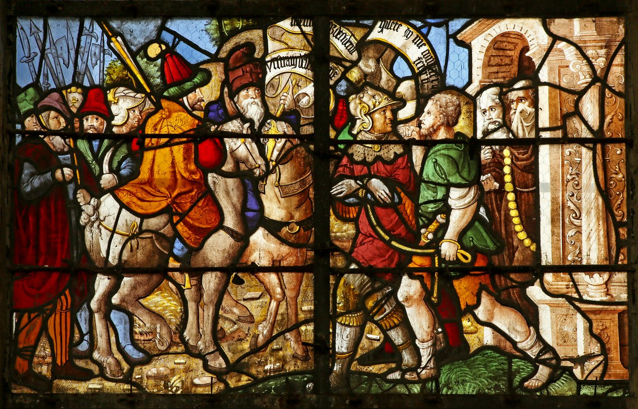 St. Julien de Brioude wird vor einem Kloster verhaftet von French School