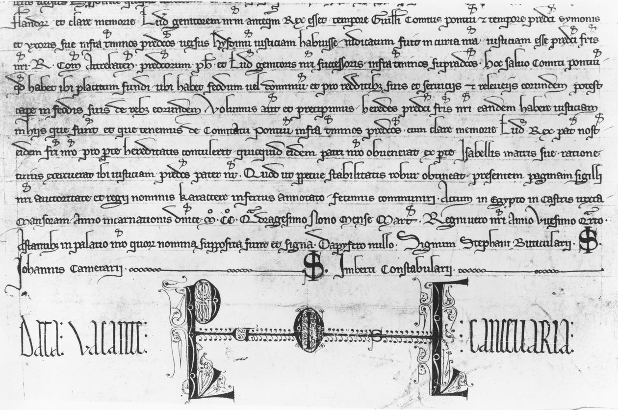 St. Ludwig regelt die Rechte der Gerechtigkeit der Grafen von Artois (Tinte auf Papier) von French School