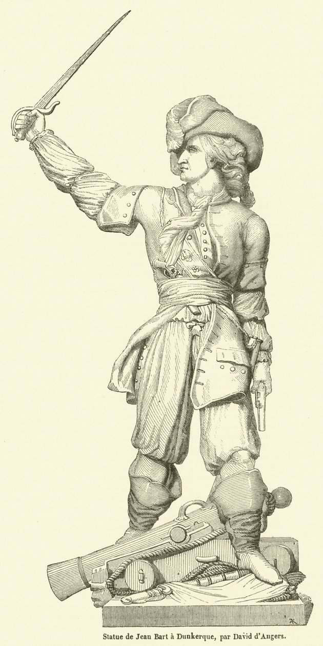 Statue von Jean Bart in Dunkerque von French School