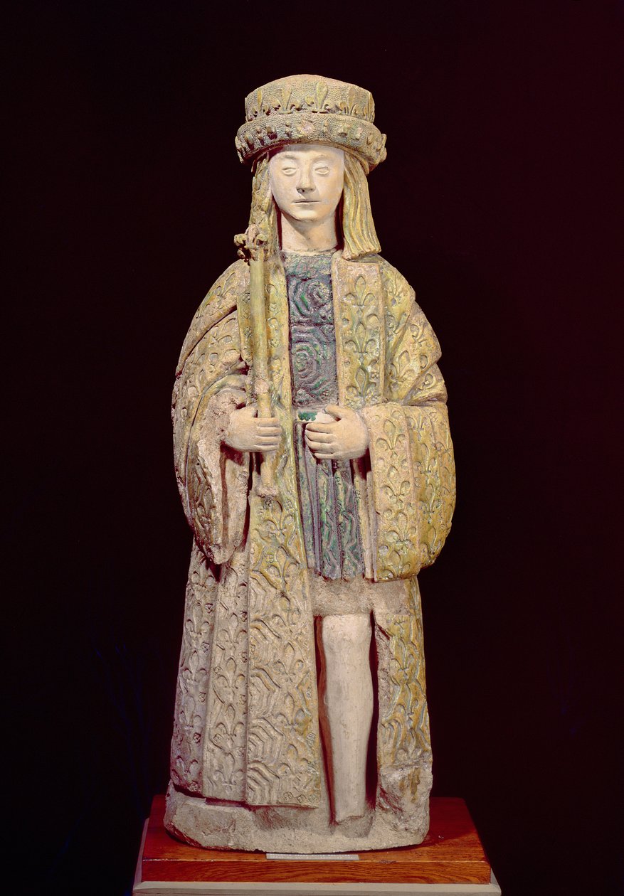 Statue von St. Louis, Ende des 15. oder Anfang des 16. Jahrhunderts von French School