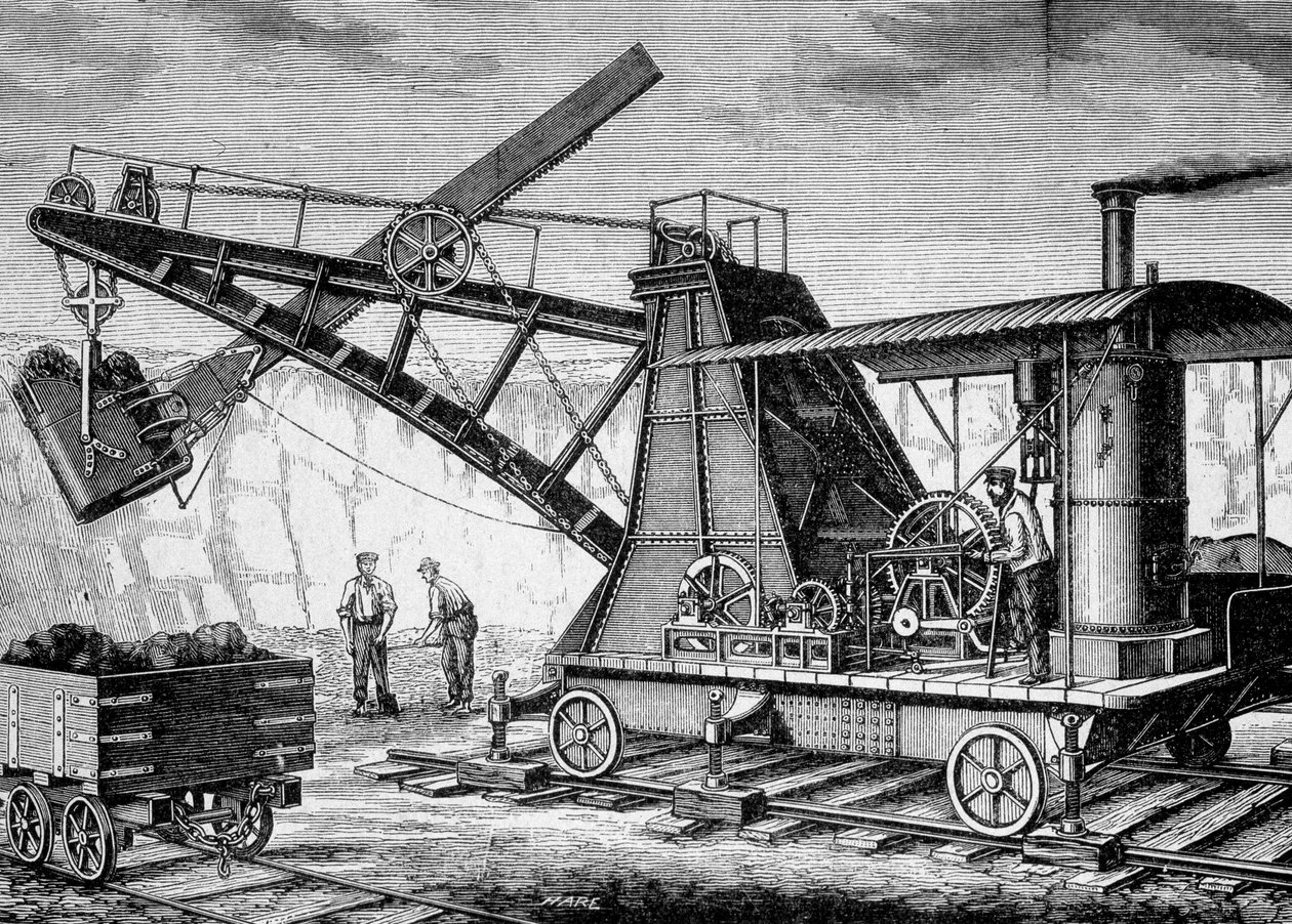 Dampf-Terrassier von Ruston und Proctor - in „Album der Wissenschaft ...