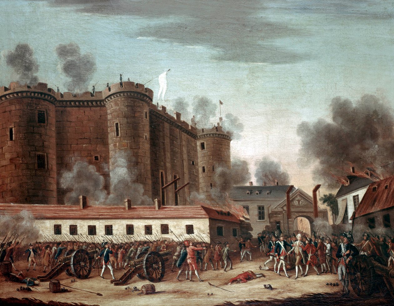Sturm auf die Bastille, 14. Juli 1789 von French School