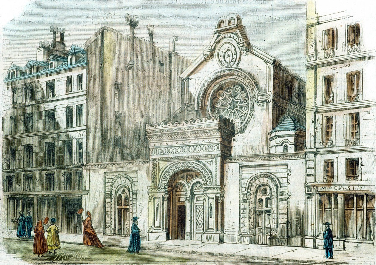 Synagoge in der Rue de la Victoire, Paris, ca. 1880 von French School