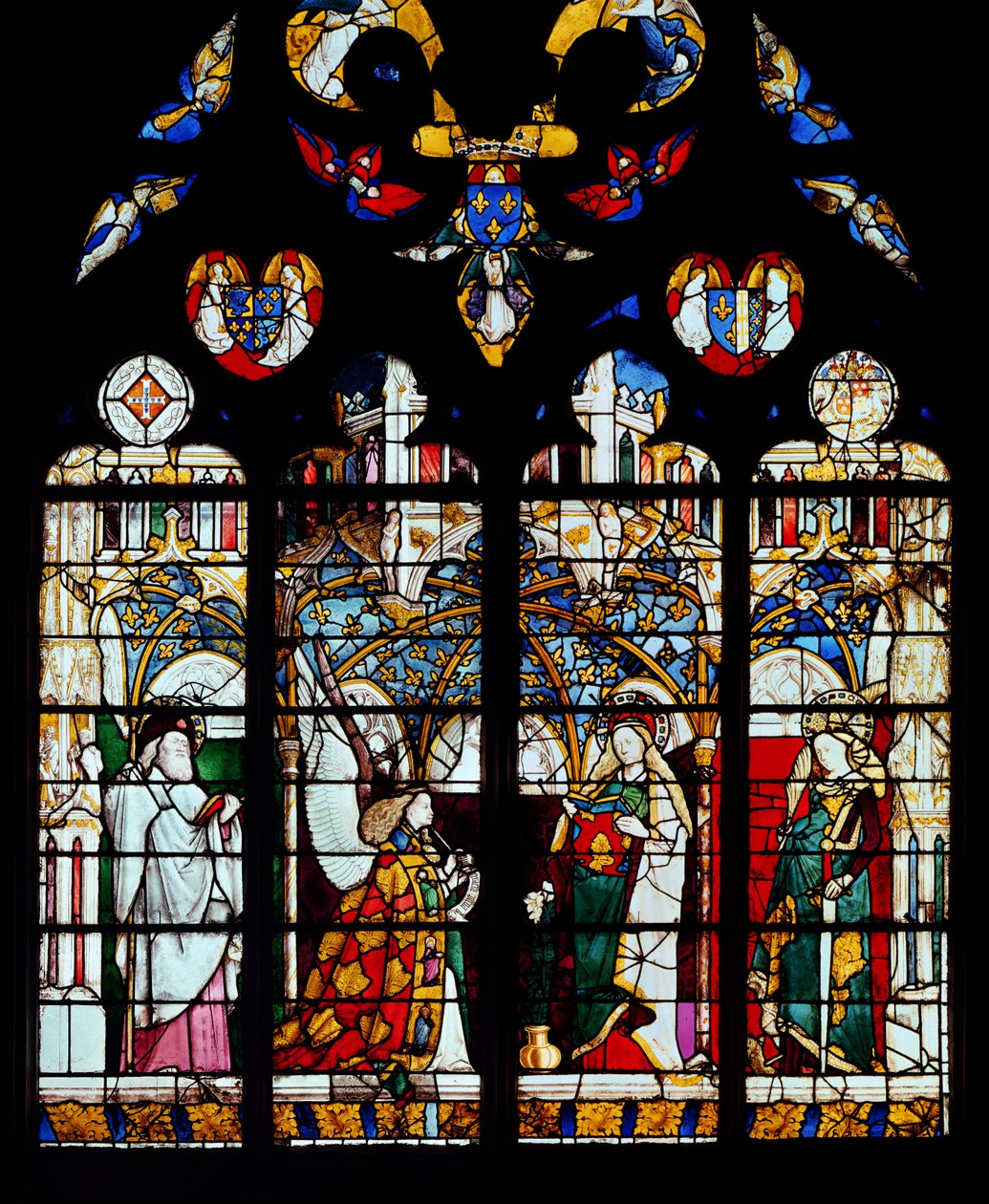 Die Verkündigung, aus der Kapelle von Jacques Coeur von French School