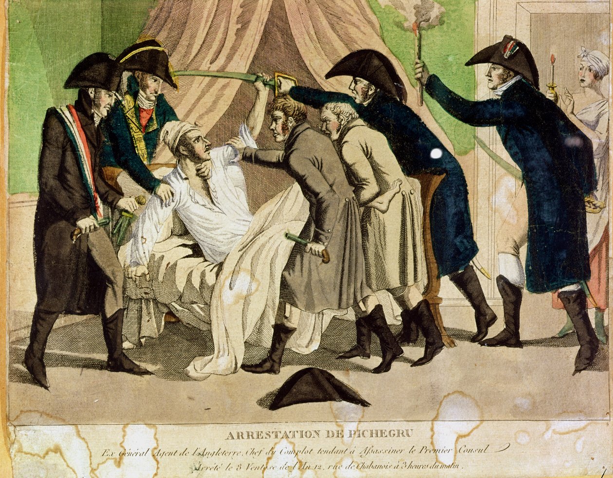 Die Verhaftung von General Charles Pichegru (1761-1804) frühes 19. Jahrhundert von French School