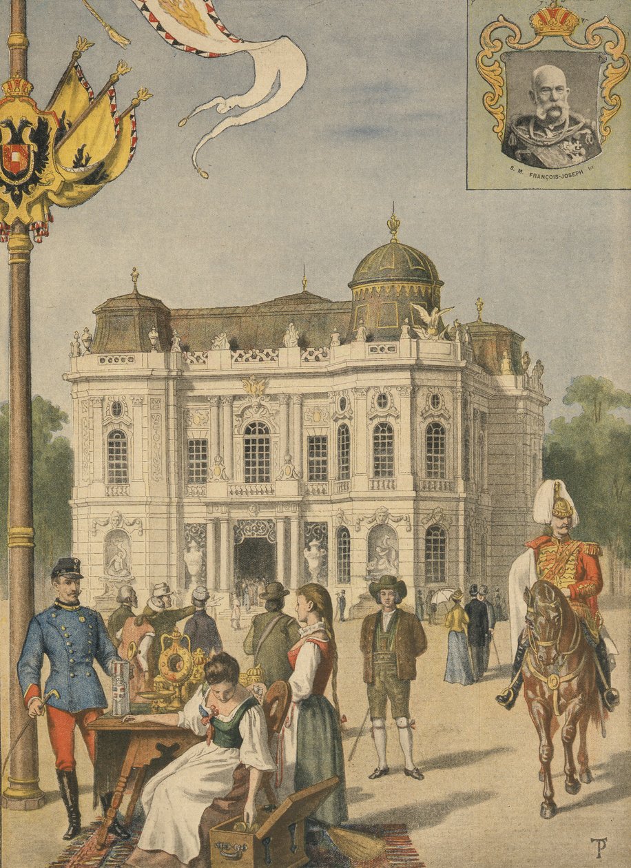 Der österreichische Pavillon auf der Weltausstellung 1900 in Paris, Illustration aus Le Petit Journal, 20. Mai 1900 von French School