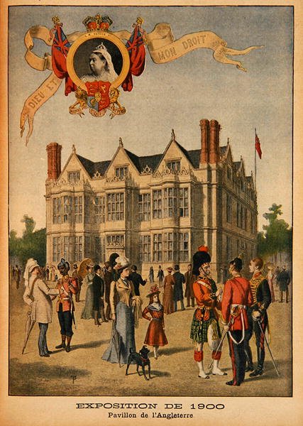 Der britische Pavillon auf der Weltausstellung 1900 in Paris, Illustration aus Le Petit Journal, supplement illustre, 5. August 1900 von French School