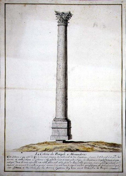 Die Säule von Pompeji in Alexandria, ca. 1700 von French School