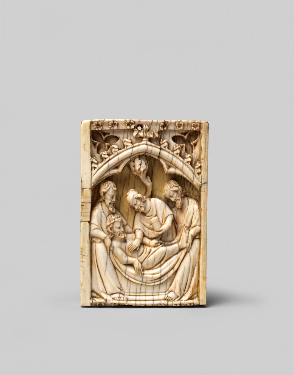 Die Grablegung Christi (obere Hälfte des rechten Flügels eines Diptychons) von French School