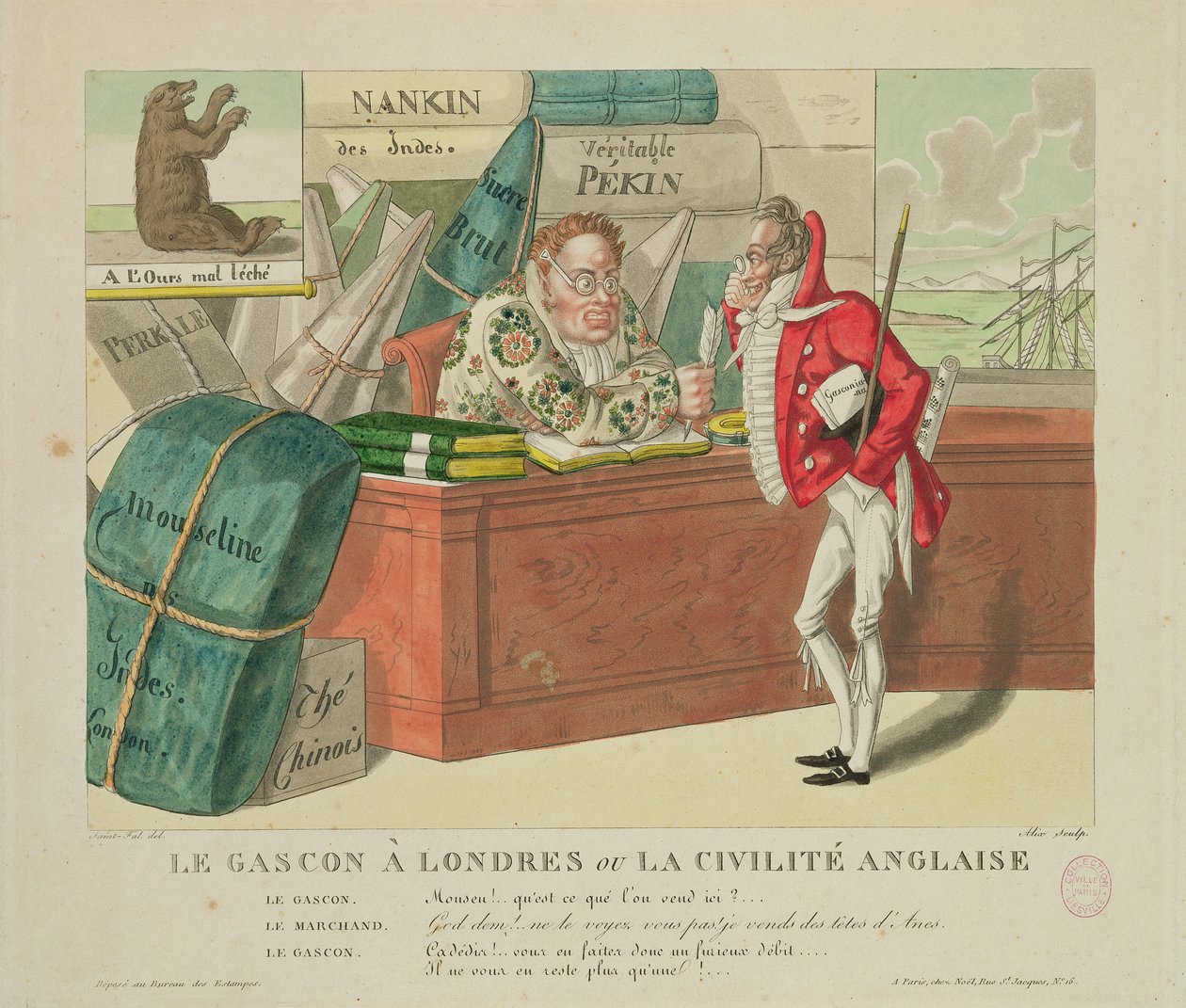 Der Gascogner in London, oder Englische Höflichkeit, 1806 von French School