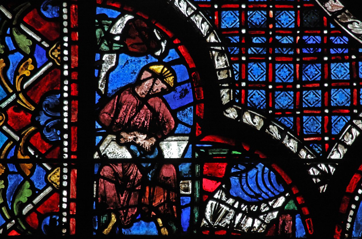 Das Fenster des barmherzigen Samariters: Die Stifter - Schuhmacher von French School