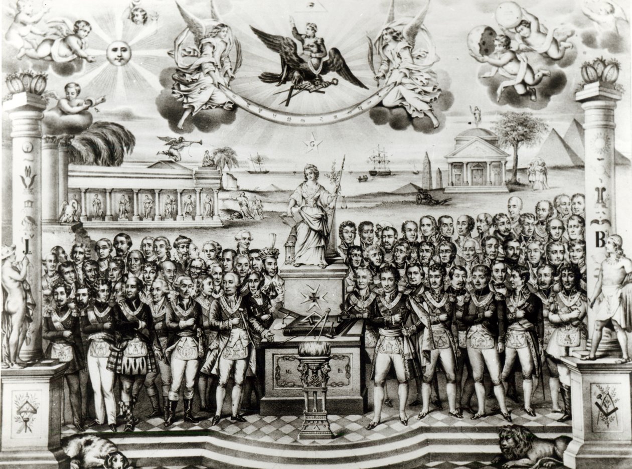 Der historische Geburtsort der Freimaurermysterien von French School