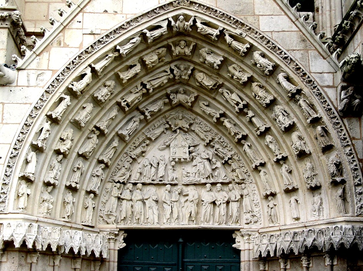 Der Unglaube des Heiligen Thomas, vom rechten Tympanon der Westfassade von French School