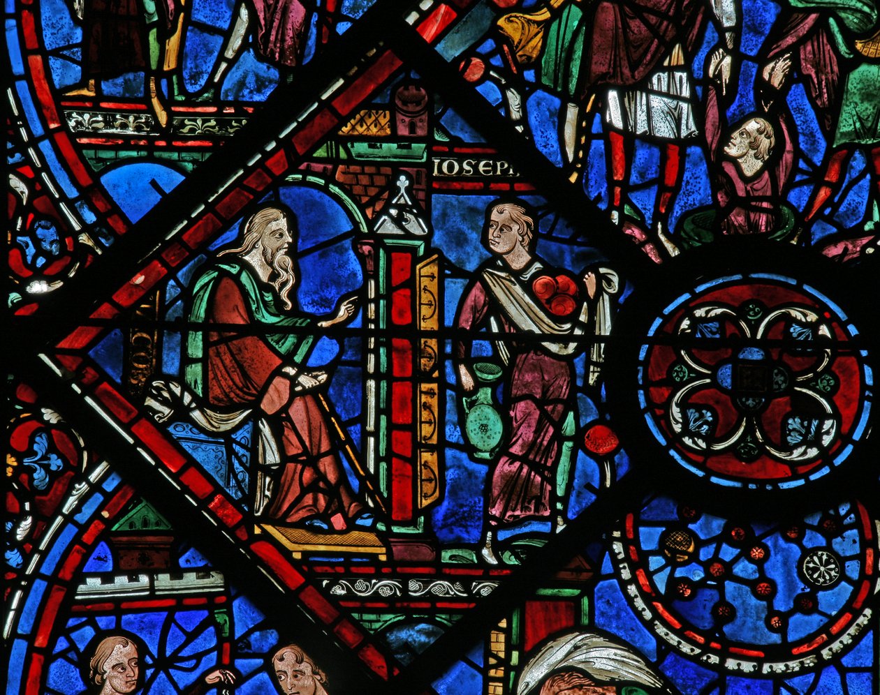 Das Joseph-Fenster: Jakob sendet Joseph zu seinen Brüdern von French School