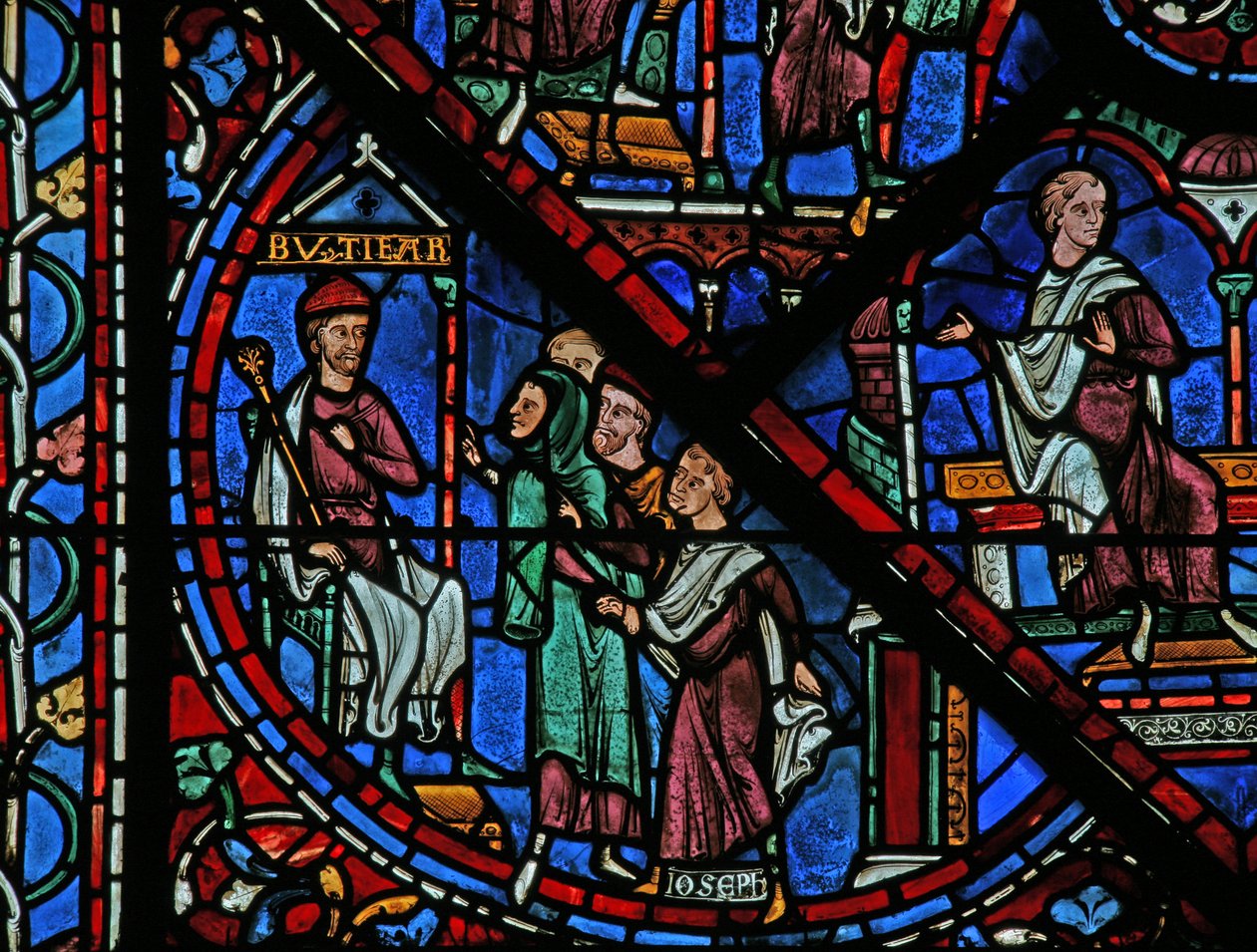 Das Joseph-Fenster: Joseph vor Potiphar von French School