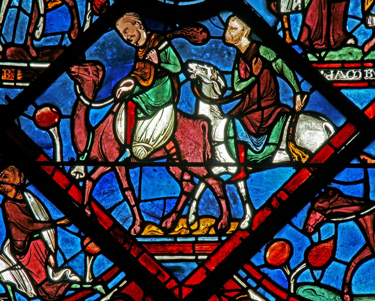 Das Joseph-Fenster: Seine Brüder kehren aus Ägypten zurück von French School