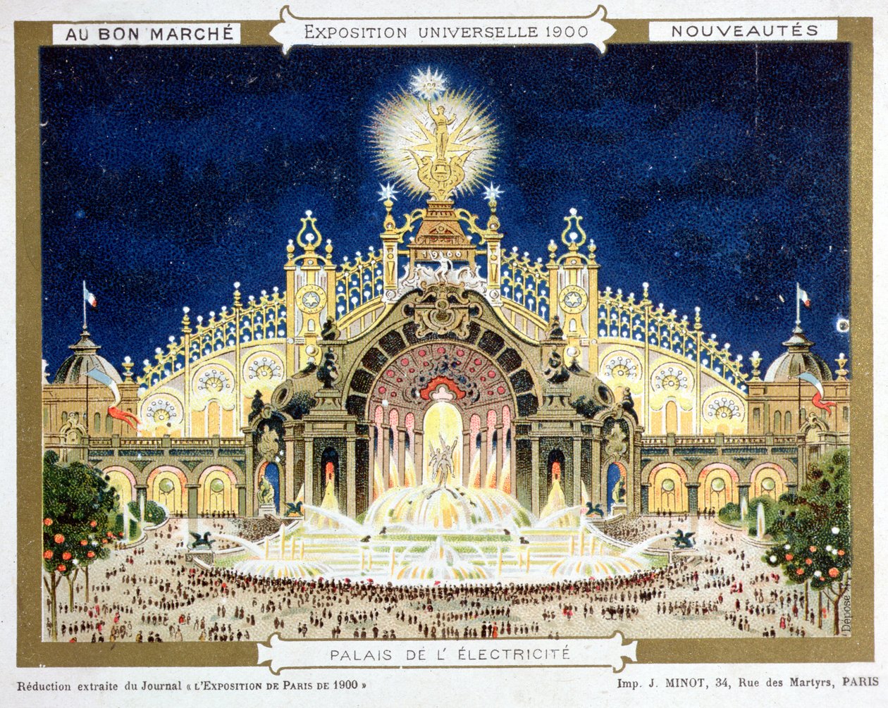 Der Palast der Elektrizität auf der Weltausstellung, aus dem Katalog des 