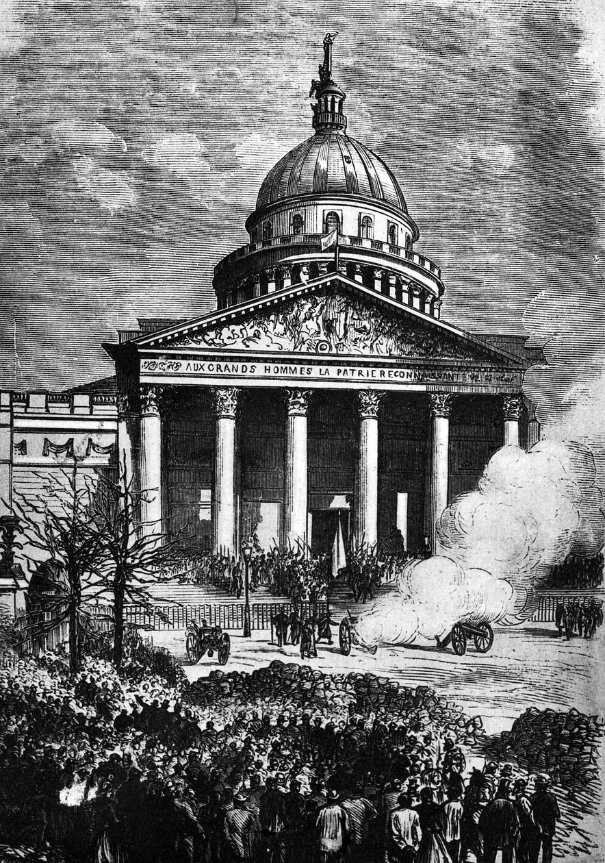 Das Pariser Panthéon als Hauptquartier der Pariser Kommune, spätes 19. Jh. von French School