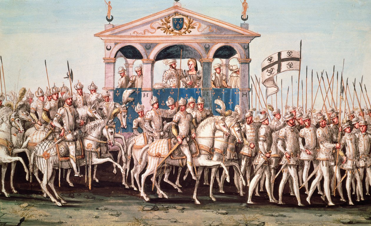Das königliche Einzugsfest von Heinrich II. (1519-59) in Rouen, 1. Oktober 1550 von French School