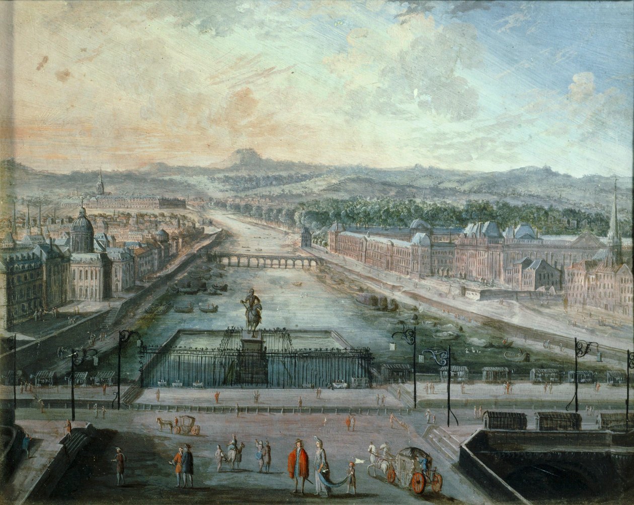 Die Seine vom Place Dauphine aus gesehen von French School