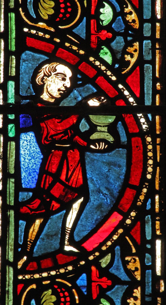 Das St. Lubin-Fenster: Stifter - Weinmacher von French School