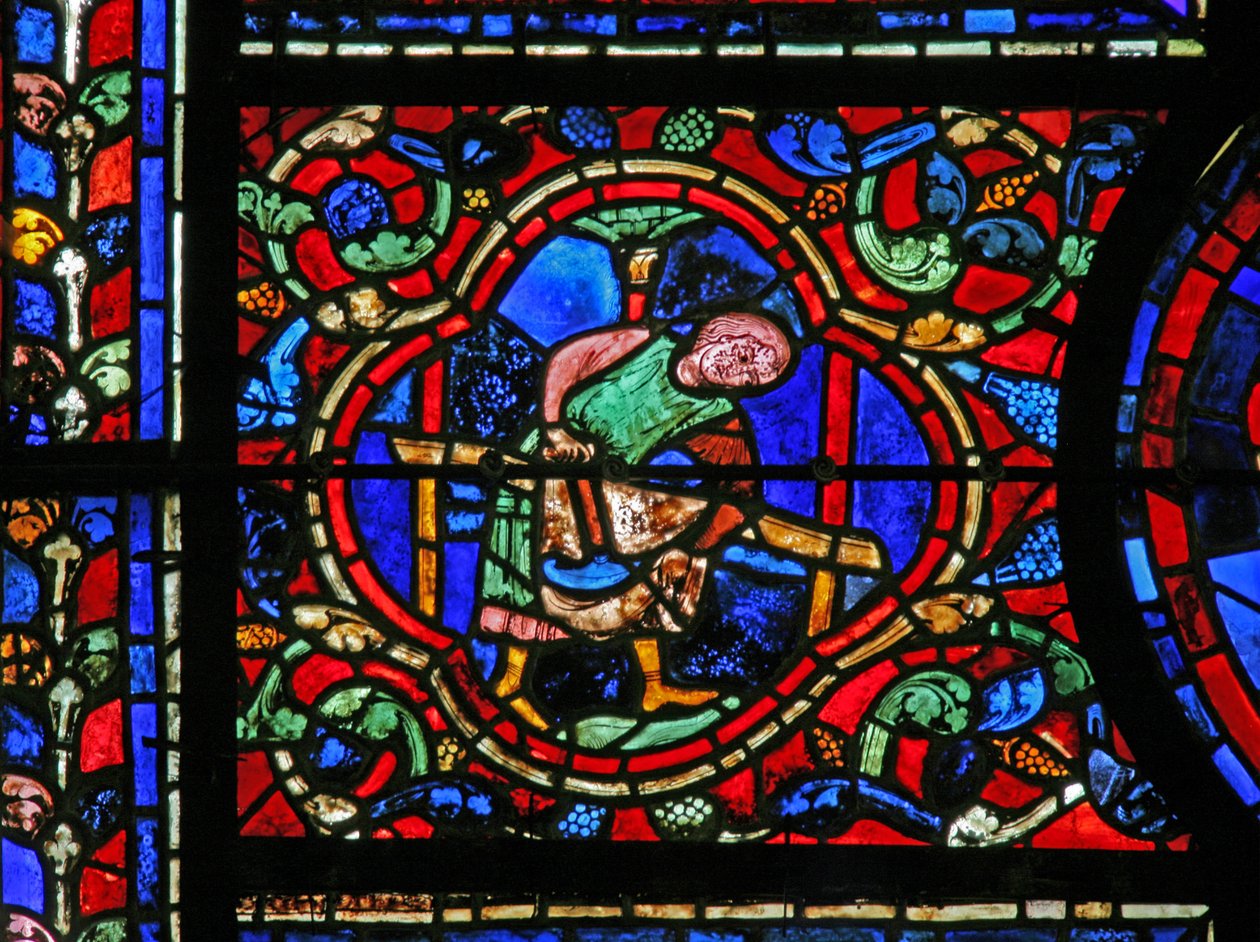 Das St. Martin Fenster: Stifter - Schuhmacher von French School