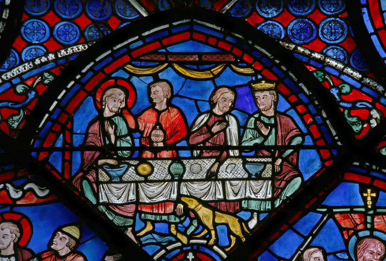 Das St. Thomas Fenster: Bei der Hochzeit der Tochter des Königs von Indien von French School