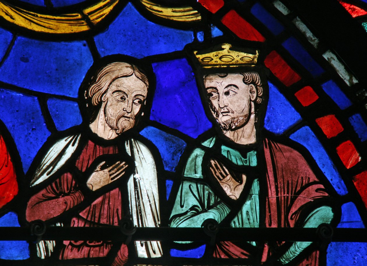 Das St. Thomas Fenster: Bei der Hochzeit der Tochter des Königs von Indien von French School