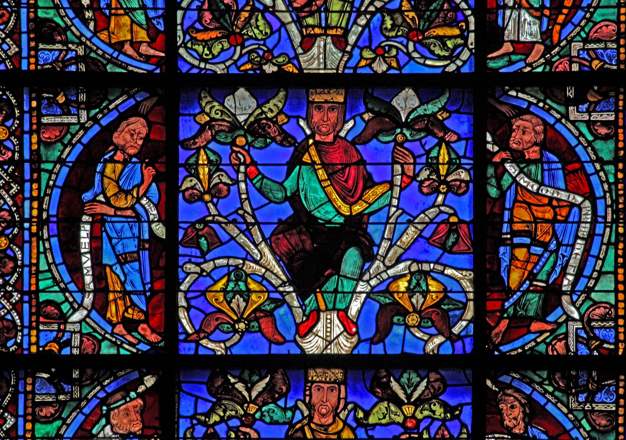Der Baum Jesse: Moses, Jesse-König, Bileam von French School