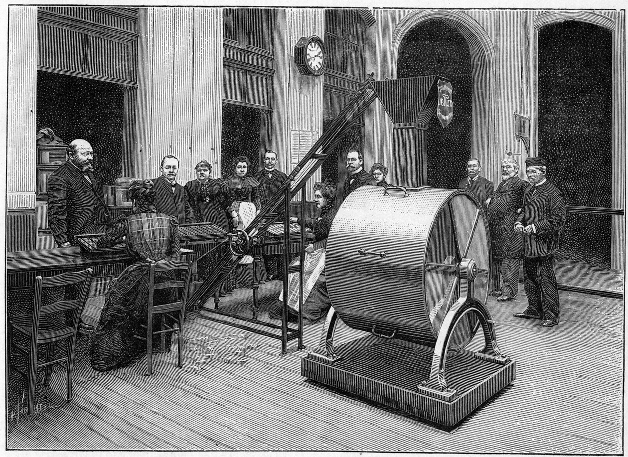 Der Salon des Crédit Foncier im Jahr 1898. von French School