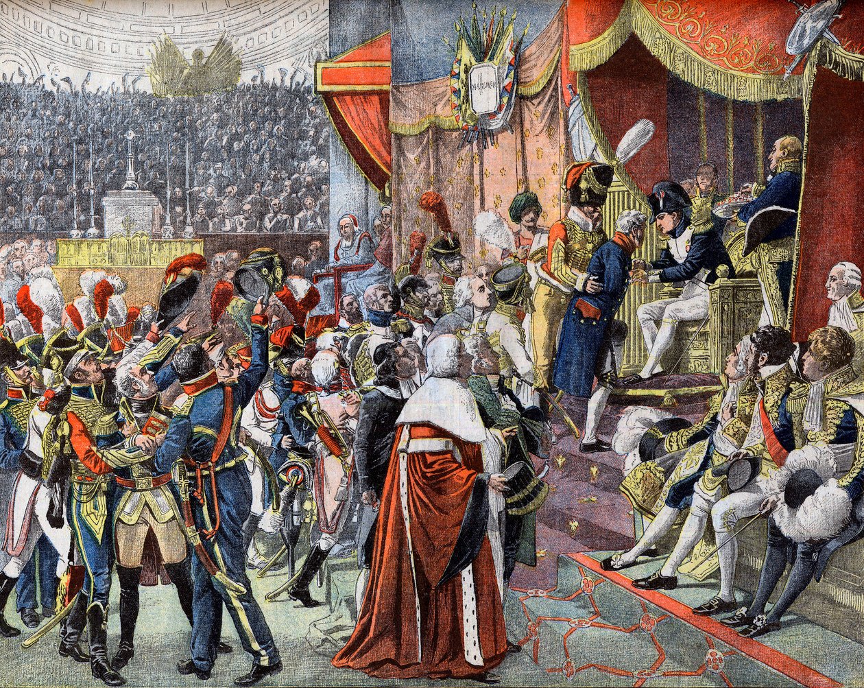 Die erste Verleihung der Kreuze der Ehrenlegion im Jahr 1804 in „Le Petit Journal“ von French School