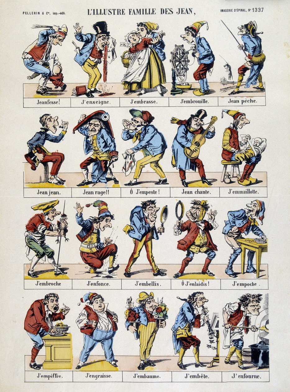 Die illustre Familie des Johannes. Bild von Epinal, sd. 19. Jahrhundert. von French School