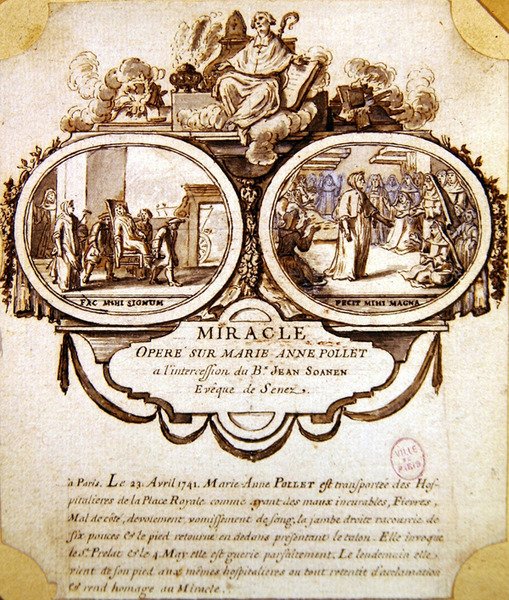 Das Wunder von Marie-Anne Pollet, ca. 1741 von French School
