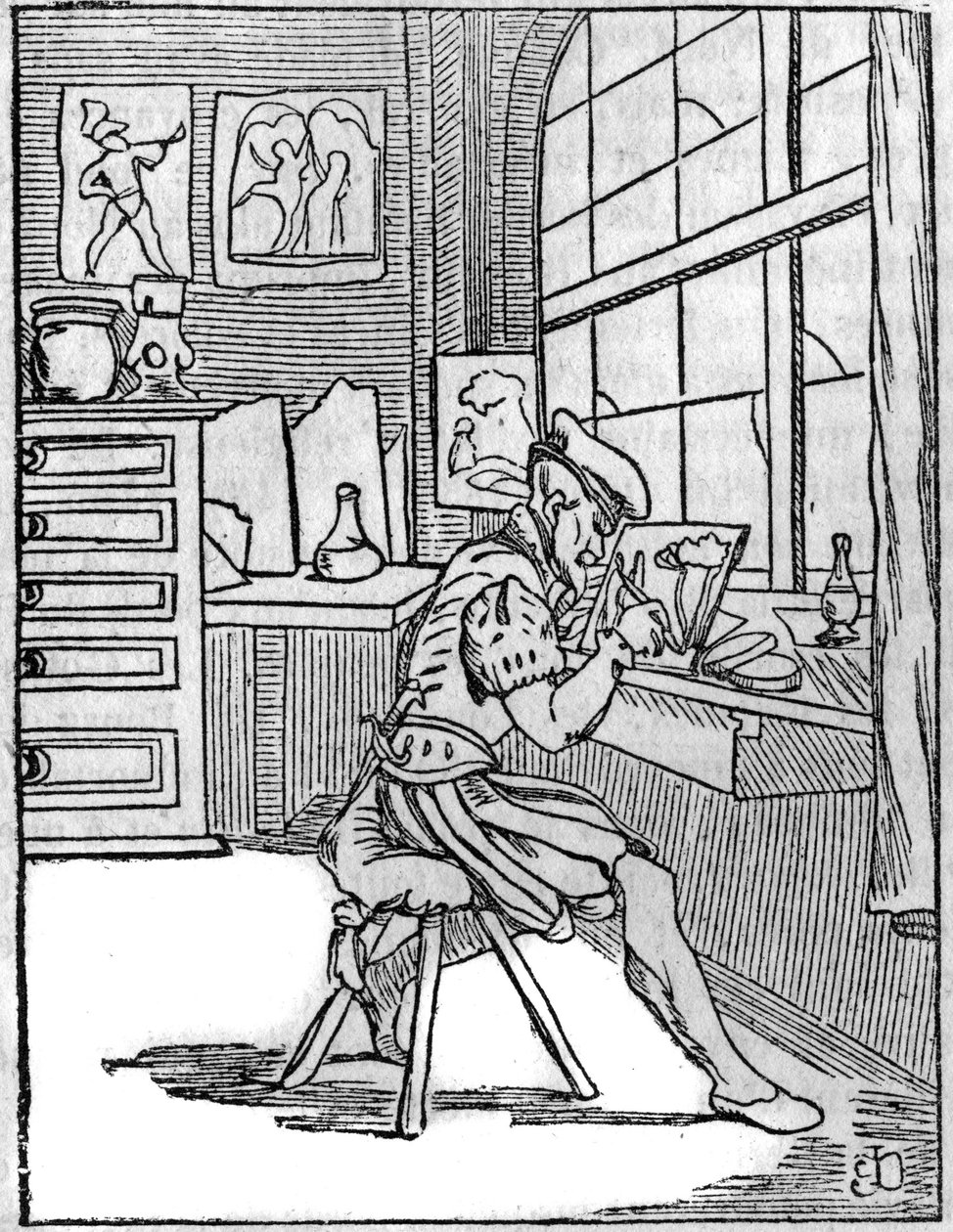Der Glasmaler (Vitripictor) im 16. Jahrhundert von French School