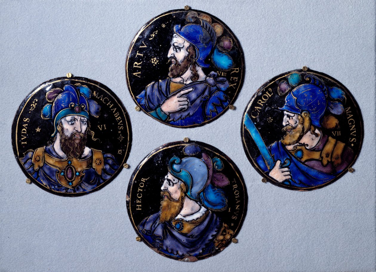 Die tapferen Helden Hector, Judas Makkabäus und Karl der Große von French School