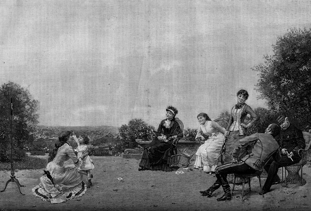 Die Erschießung. Gravur nach dem Gemälde von Jules Frederic Ballavoine (1844-nach 1914). Gravur in 