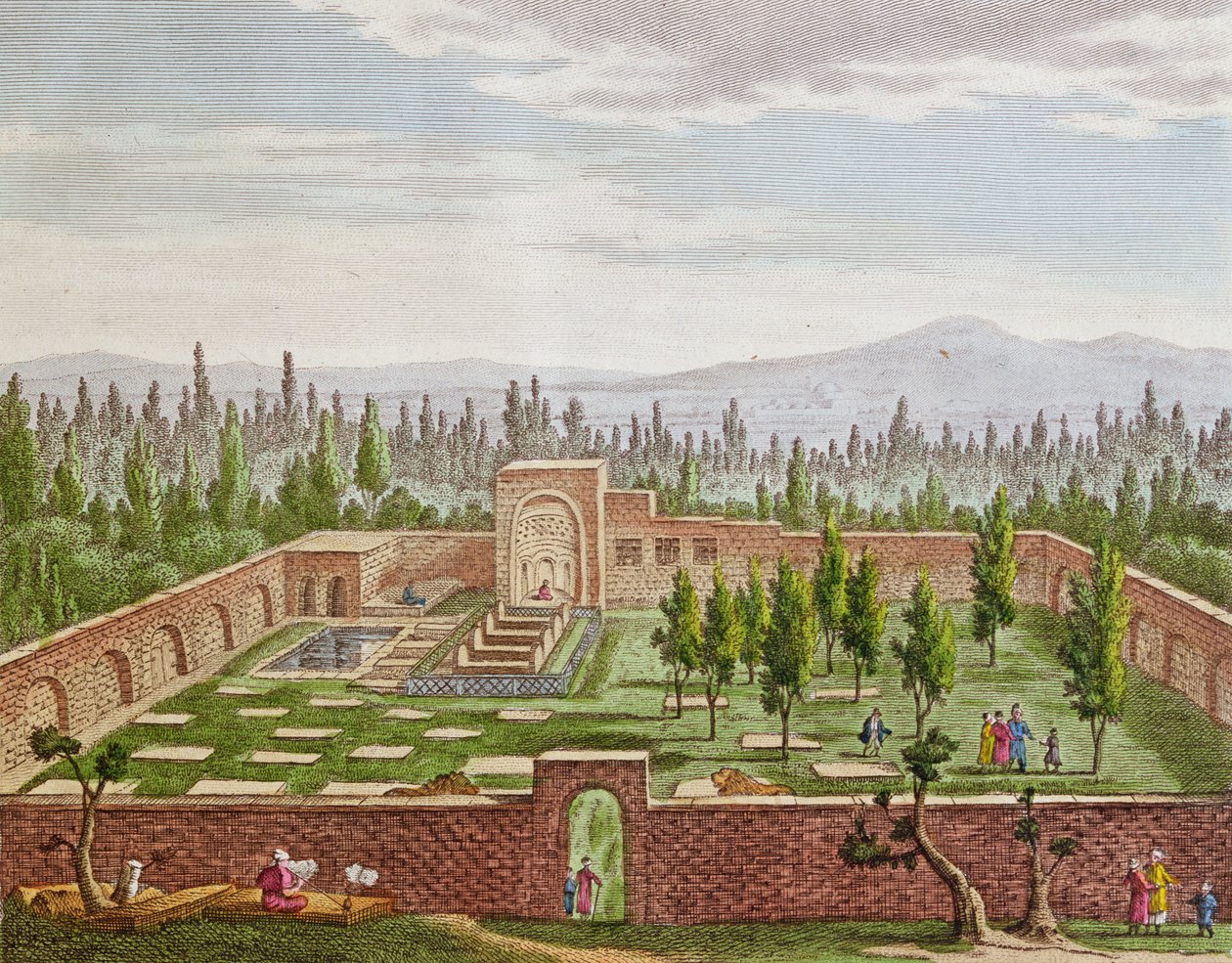 Das Grab des großen persischen Dichters Hafiz Shirazi (ca. 1325-ca. 1388) in Shiraz von French School