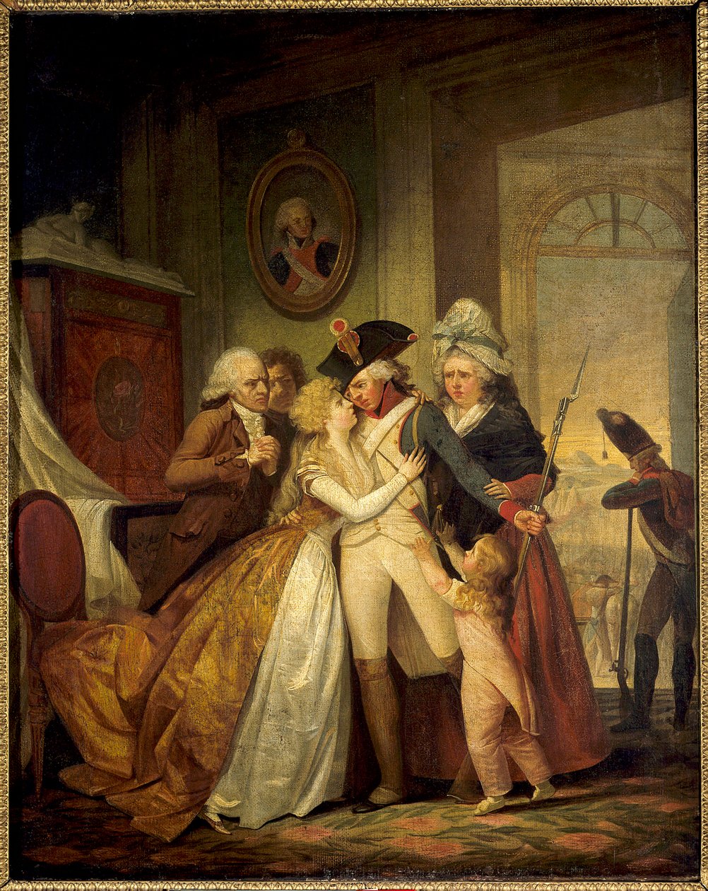 Der Freiwillige verlässt die Armee. Französische Revolution von French School