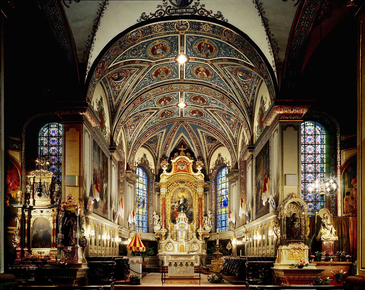 Thierenbach (68) - Innenraum der Kathedrale Notre-Dame de Alsace - Das Schiff von French School