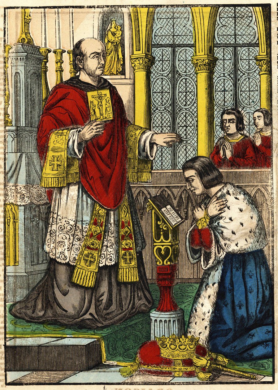 Thomas Helie, Beichtvater von König Ludwig dem Heiligen von French School