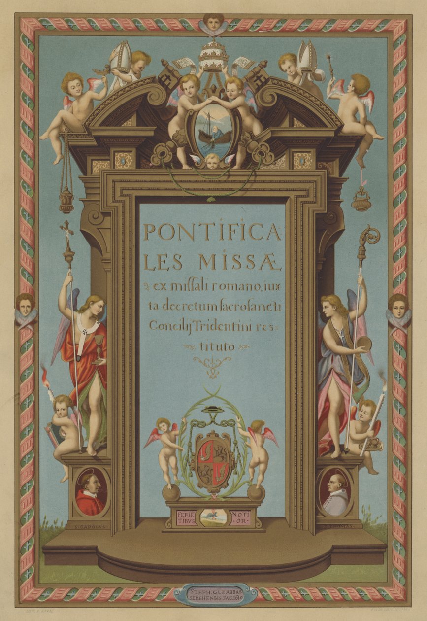 Titelseite des Missale Pontificale von French School