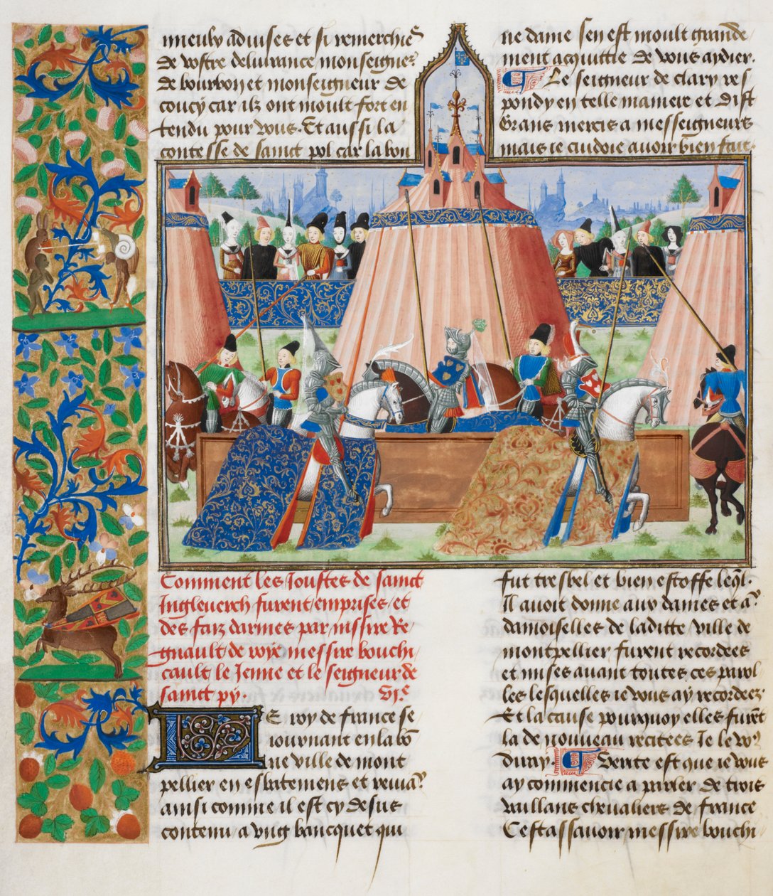 Turnier, aus Froissarts Chronik, Bd. IV, Ende des 15. Jahrhunderts von French School