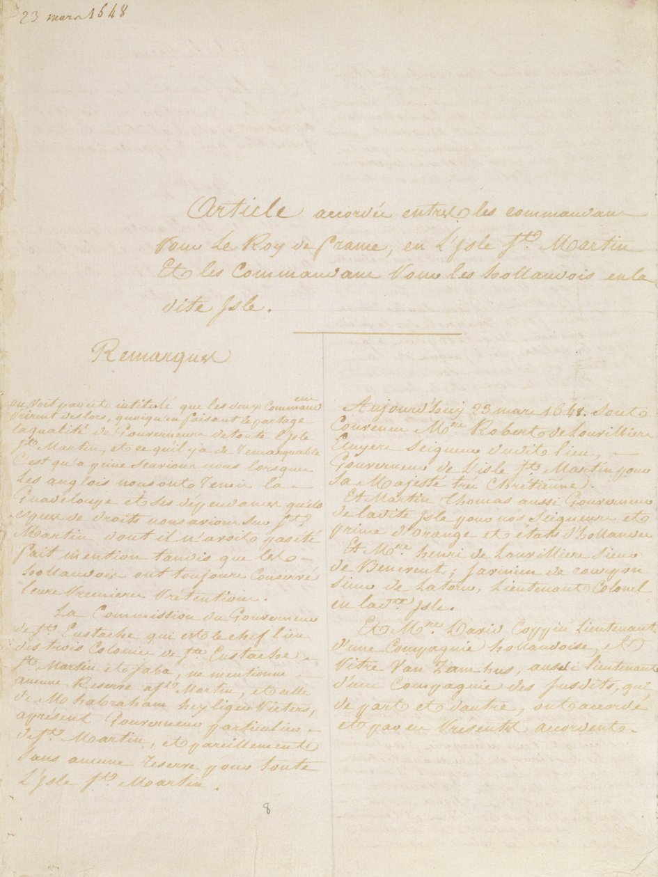 Vertrag von Concordia, 23. März 1648 von French School