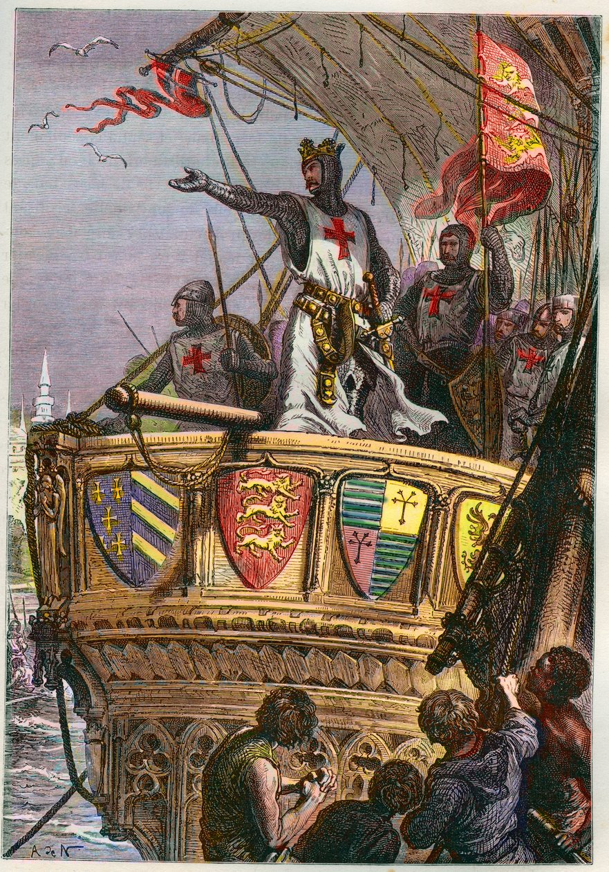 Heiliges Land, ich empfehle dich der Obhut des Allmächtigen - Dritter Kreuzzug: Richard I. Löwenherz (1157-1199) auf Kreuzzug für das Heilige Land von French School