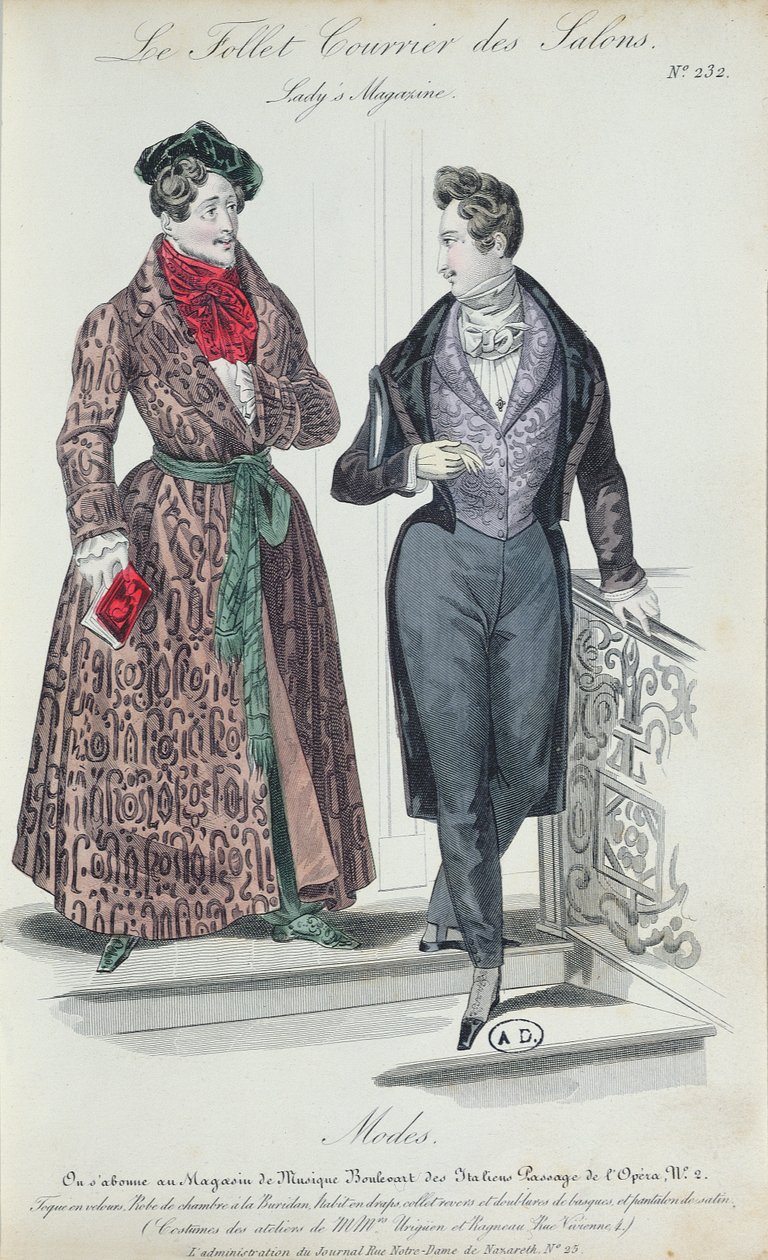 Zwei elegante junge Männer, 1835 von French School